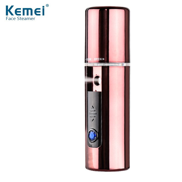 KEMEI Ultrasonic Nano Facial Steamer Facial Mist Sprayer Handy Portable Facial Spa Sprayer Water Supply Instrument Beauty KM-708