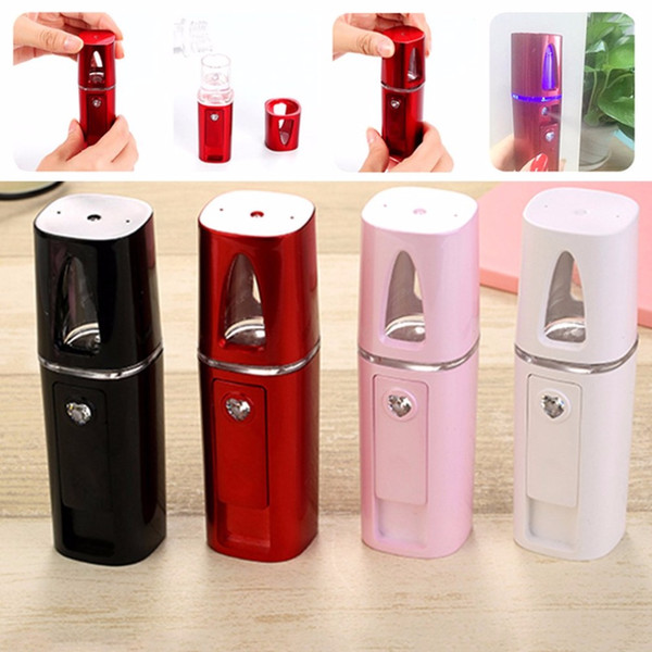 Mini USB Rechargable Facial Steamer Nano Facial Mist Sprayer Cool Face Spray Steamer Travel Moisturizing Face Sprayer DHL free shipping