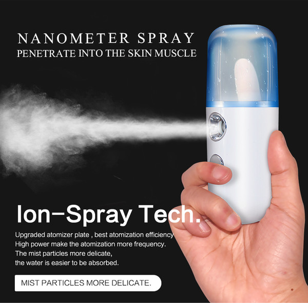 Facial Care Humidifier Face Spray Bottle Nano Mister Ultrasonic Ozone Face Sprayer Cold Beauty Hydrating Skin Care Tools
