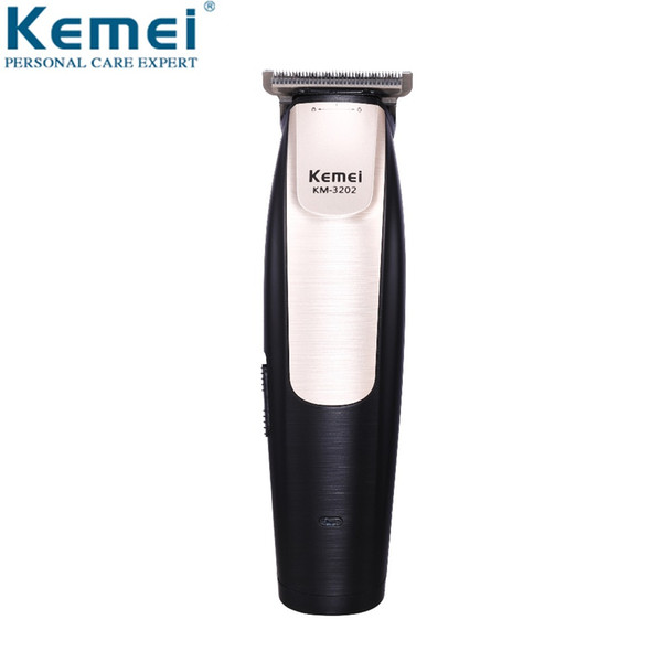 Kemei Cordless Modelling Hair Beard Trimmer Rechargeable Hair Clipper Adjustable Electric Clipper 0mm Baldheaded Trimmer KM-3202