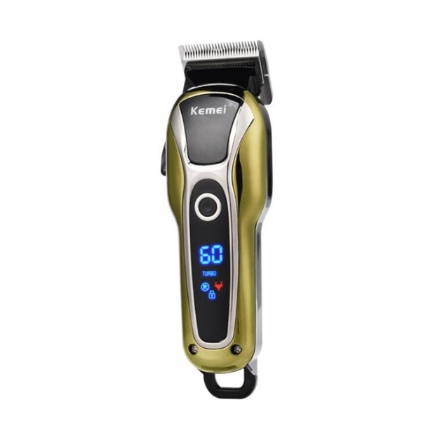 Kemei km-1990 Professional Super Power LCD Digital Hair Trimmer Salon Clipper Low Noise Cutting Trimmer Limit Combs Man Kids EU 110-240V