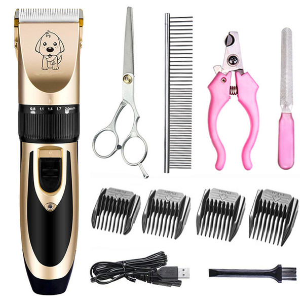 Hair Clippers Electrical Pet Hair Clipper Remover Cutter Grooming Low Noise Rechargeable Cordless Pets Haircut Machine