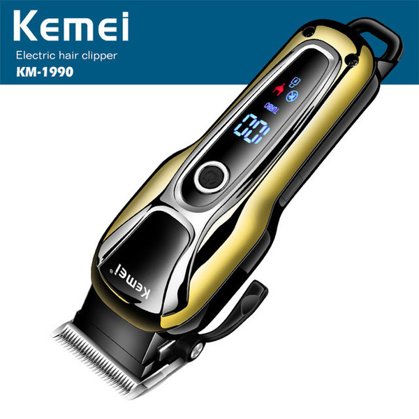 100-240V kemei rechargeable hair trimmer professional hair clipper hair shaving machine cutting beard electric razor KM-1990