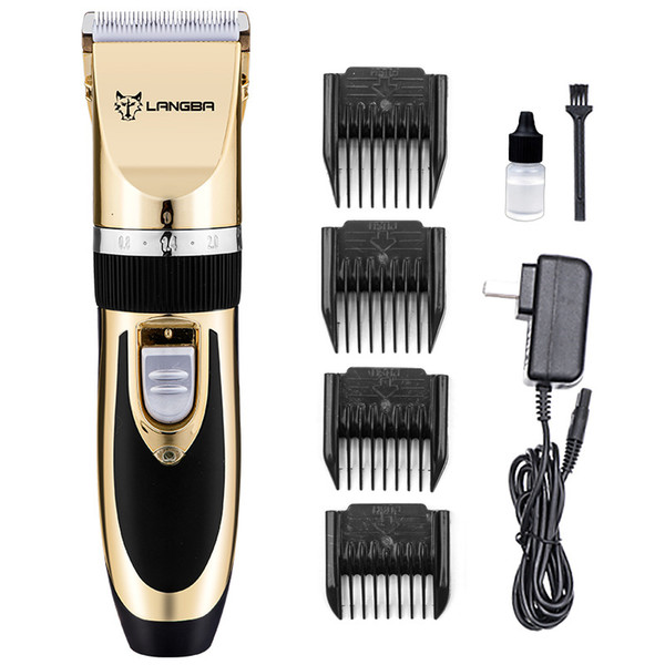 110-240V 7.4V 65w High speed motor 35 tooth ceramic cutter head 2hours charging Four-speed limit comb Pet hair electric clipper Shaver