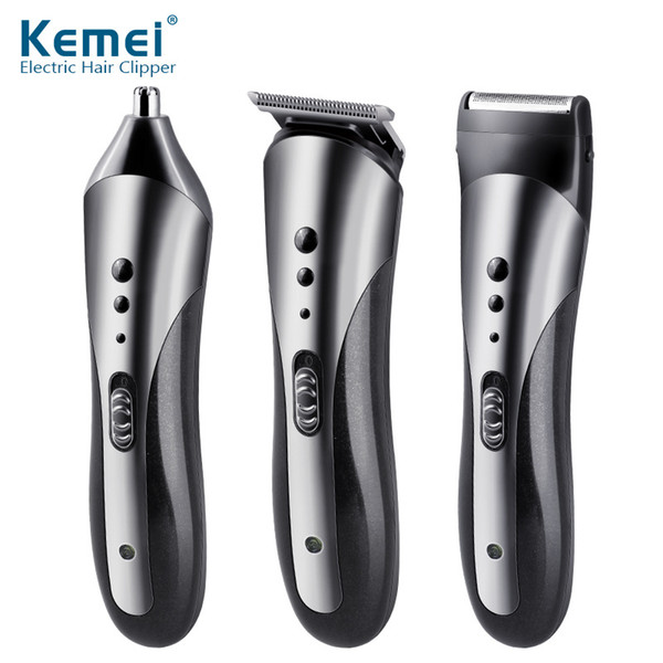 Kemei KM-1407 3 In 1 Electric Hair Clippers & Trimmers Nose Beard Trimmer Shaver Pro Hair Cutting Machine With 4 Combs 10PCS/LOT