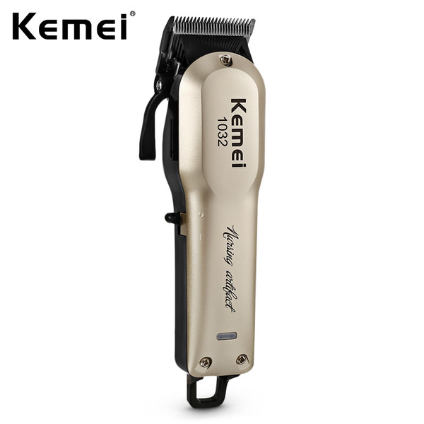 New Kemei Professional Hair Clipper HairTrimmer For Men Rechargeable Cordless Powerful Motor with 4 Guide Comb Dual-use KM-1032