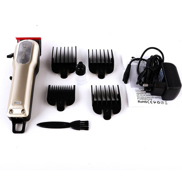 SH-1980 Electric Hair Clipper Rechargeable Fashion Hair Cutter Trimmer with Guide Combs Universal Barber Haircut Tool