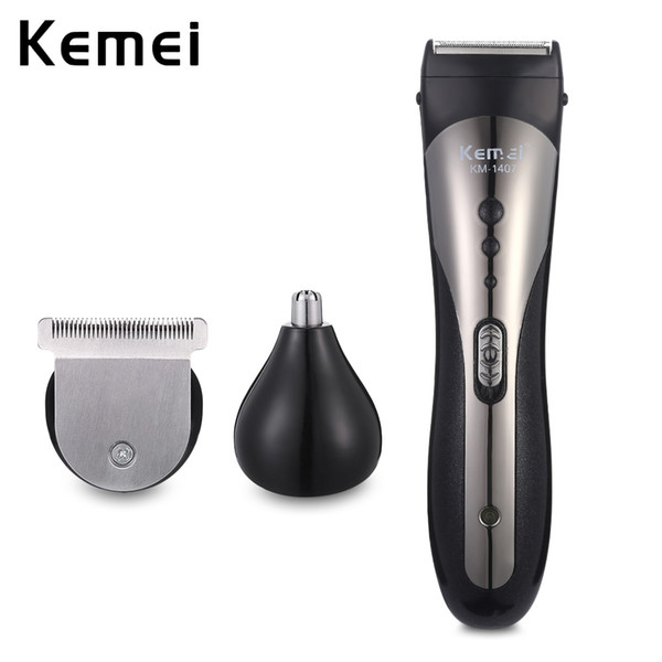 Kemei KM-1407 3 In 1 Electric Hair Clippers & Trimmers 220-240V Nose Beard Trimmer Shaver Pro Hair Cutting Machine With 4 Combs