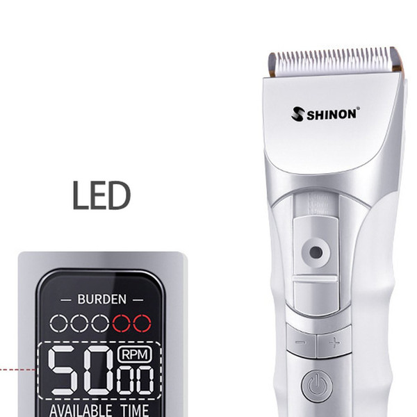 SH-1880 Electric Hair Clipper Rechargeable LED Display Adjustable Speed Hair Cutter Trimmer Professional Barber Haircut Tool