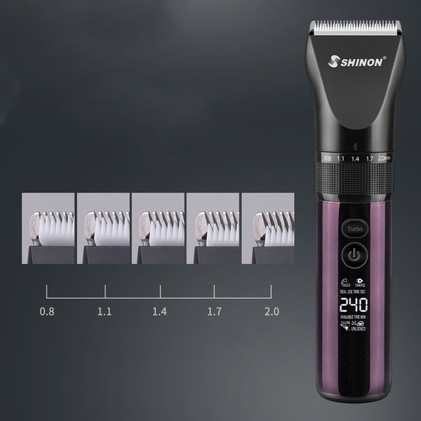 hot sale SH-7627 Electric Hair Clipper Rechargeable LCD Digital Hair Cutter Trimmer with Guide Combs Universal Barber Haircut Tool