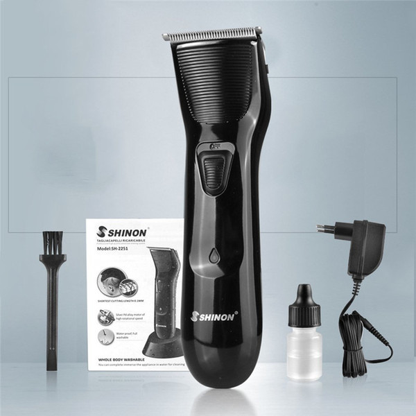 SH-2251 Electric Hair Clipper Washable Rechargeable Hair Cutter Trimmer with Guide Combs Universal Barber Haircut Tool