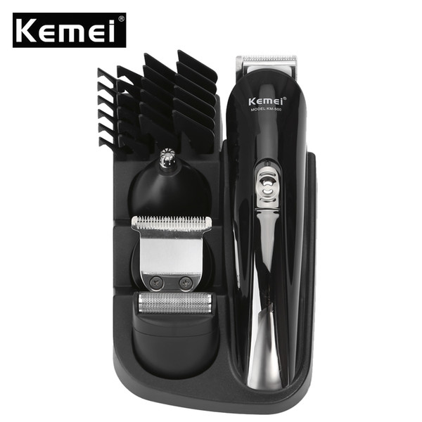 Kemei New 8 in 1 Rechargeable Hair Trimmer Set Electric Men Barber Shaver Beard Trimmer Hair Cutting Machine Men's Grooming Kit