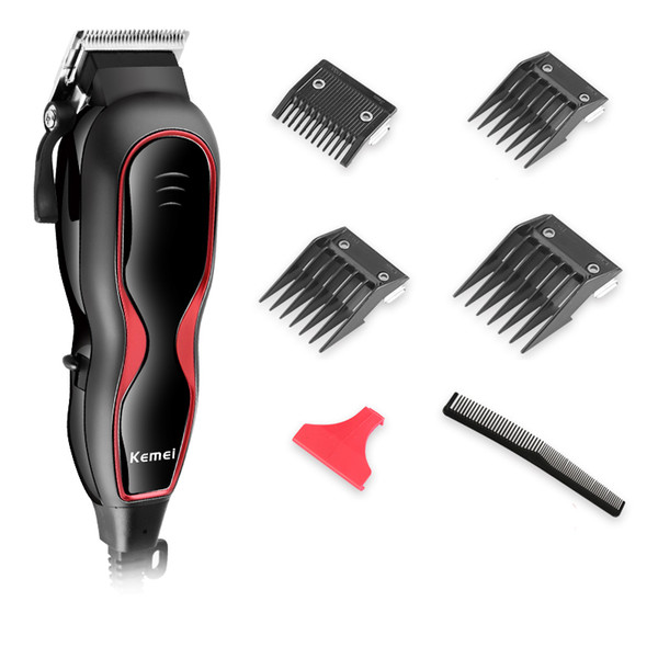 Kemei Professional Hair Clipper Electric Hair Trimmer Powerful Hair Shaving Machine Beard Trimmer With 4 Limit Combs KM-1027