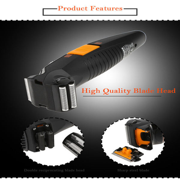 MARSKE USB Rechargeable Electric Hair Clipper Trimmer Stubble Beard Trimmer Dual Foil Shaver Professional Hair Cutting Machine