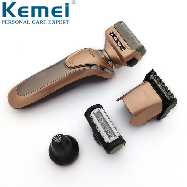 Kemei 4 In 1 Multifunctional Hair Clipper Shaver Razor Men Nose Ear Hair Trimmer Grooming Kit Set Rechargeable Shaving Machine