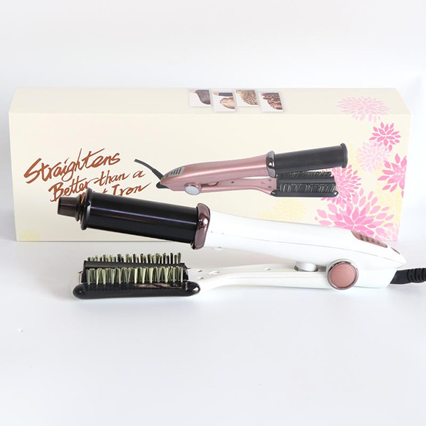 High Quality 2 in 1 Hair curler intelligent fast Hair Straightener US EU plug free shipping DHL