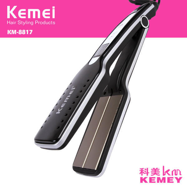 KEMEI Professional Steam Flat Iron Hair Straightener Curling Irons Straightening Iron Fasion Styling Tools lisseur vapeur KM8817