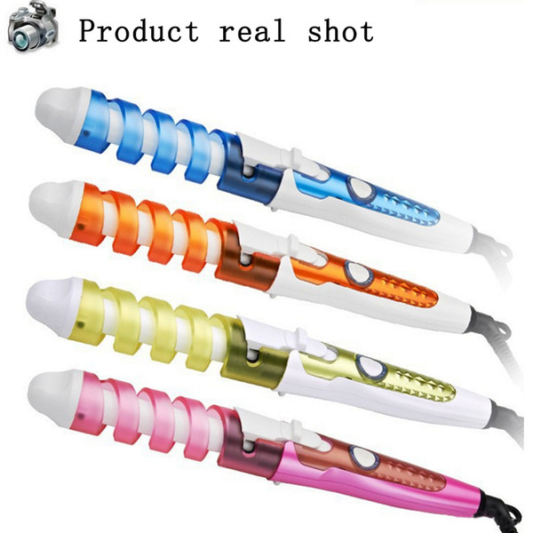 New Nova spiral curling rod thread electric roll stick anti-scalding curler ceramic spiral curler Hair Curlers Straighteners