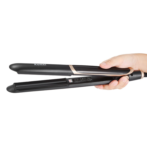 kemei 2 in 1 Professional Hair Straightener Curler Infrared Flat Iron Ceramic Hair Styling Tool Straightening Iron New