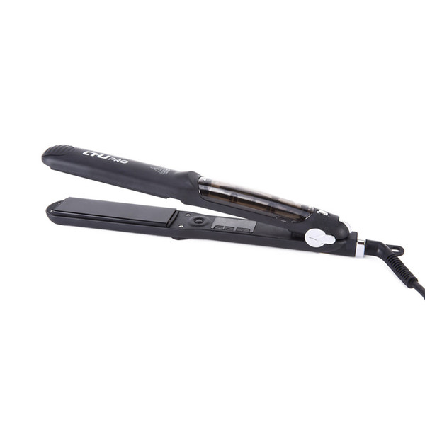 CHJ Steam Hair Straightener Ceramic Flat Iron Vapor Plate Wet/Dry Straightening Iron Ferro Hair Iron Steamer Styling Tool