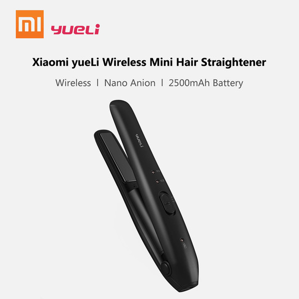 Original Xiaomi YueLi Wireless Mini Hair Straightener Wireless 2500mAh Battery Power Bank Portable LED Indicator for Traveling Home