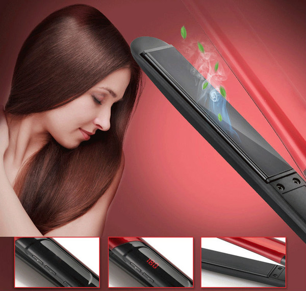 Professional Ceramic Coating Hair Straightener Comb Hair Curler Beauty Care Iron