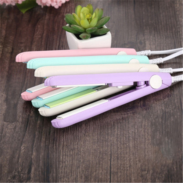 2018 Creative fashion mini ceramic straightening plywood hair curl hair straightener roll straight dual-use hair iron