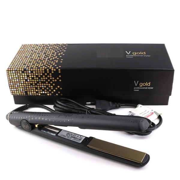 V Gold Max Hair Straightener Classic Professional styler Fast Hair Straightening Iron Hair Styling Infusion Steam Flat Iron Ceramic Vapor