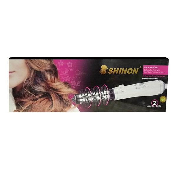 New Hot Air Brush Women Round Brush For Blow Automatic Rotating Hair Dryer Curler 2inch AND 1.5inch SHINON Brush Hair Blow Comb Dryer