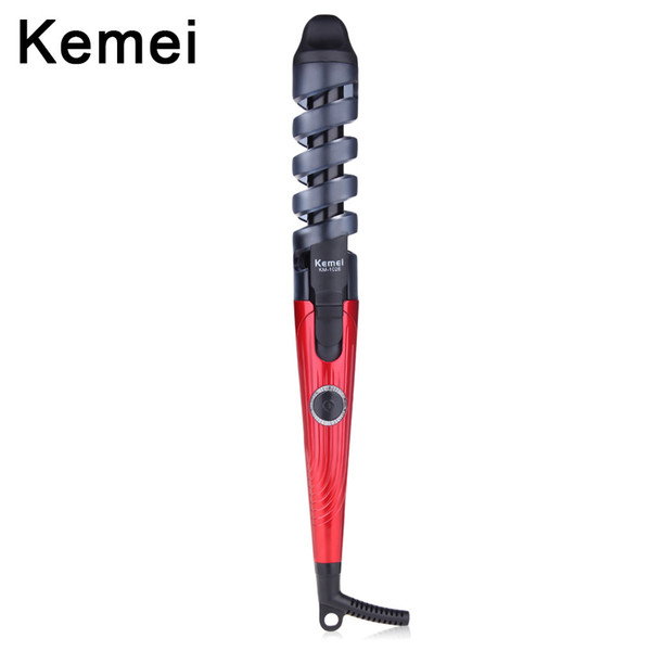 Kemei Hair Curler Anti-scald Spiral Style Crimping Iron Perm Roller hair iron hair care styling Tools curling irons 220V EU Plug