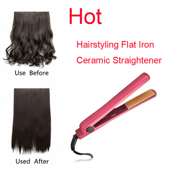 2018 Newest Hot sell Hot Classical Pink Dazzle Litmited Edition Hairstyling Flat Iron Ceramic Straightener with Retail Box