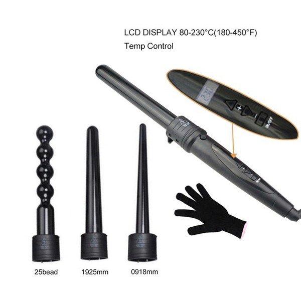 Explosion LCD display liquid crystal curler multi-function head set hair curler beauty insert curly hair artifact safety new fashion beauti