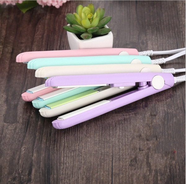 Fashion cute Mini Ceramic straightening splint electric Hair Curlers Top quality liss plate classical Hair Straightener