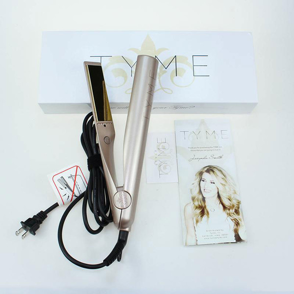 New Hot Gold Rollers Plated Titanium Plates Hair Straighteners Hair Irons Fast Hair Straightening Ceramic Curler Styling Tools US EU UK plug