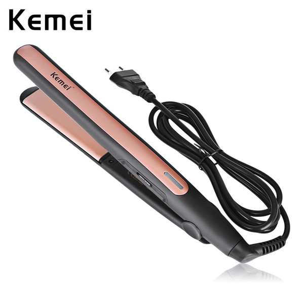 Kemei Professional Hair Straighter Curler Iron Flat Hair Iron Tourmaline Ceramic Electric Hair Straightener Styling Tool EU Plug