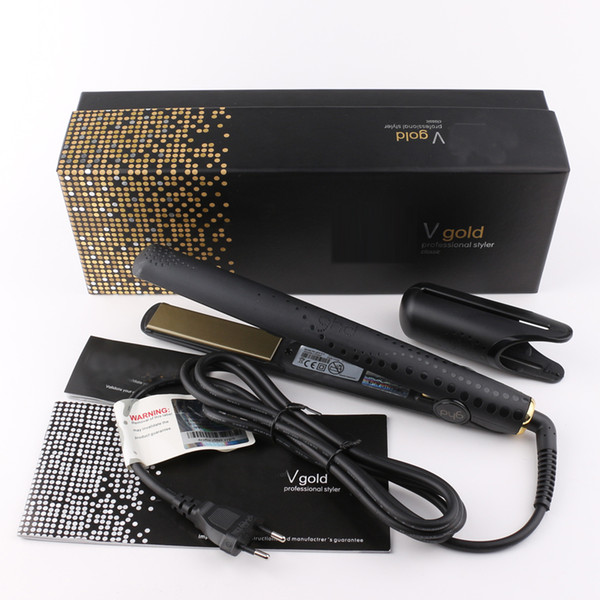 V Gold Hair Straightener Hair Styling tools Classic Professional Styler Fast Hair Iron High Quality DHL Free