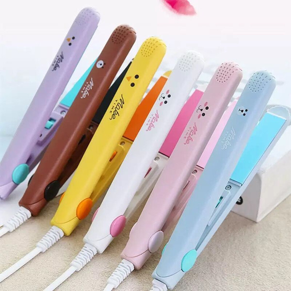 Cartoon Tamax At Fashion Mini hair straightener Professional hair tools smoothing corrugated Travel straightening irons flat irons