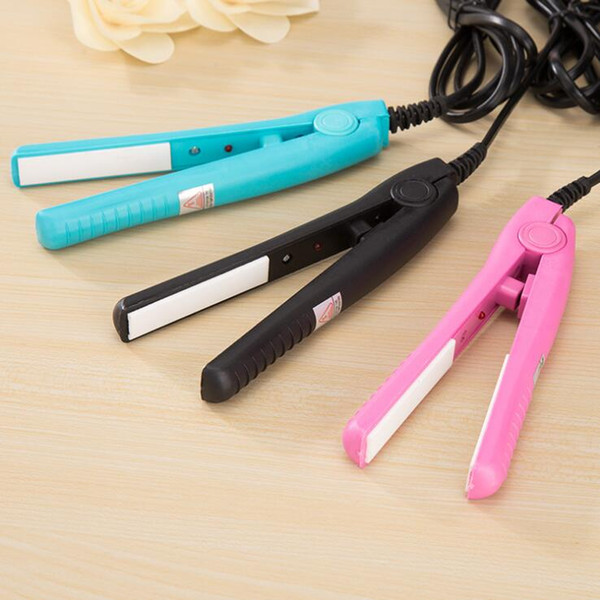 Mini Hair Straightening Irons Practical Portable Ceramic hair straightener Curler Iron straight Curl perm DUAL 3 Color Choose