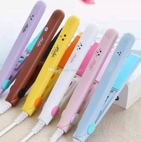 Cartoon Tamax At Fashion Mini hair straightener Professional hair tools smoothing corrugated Travel straightening irons flat irons