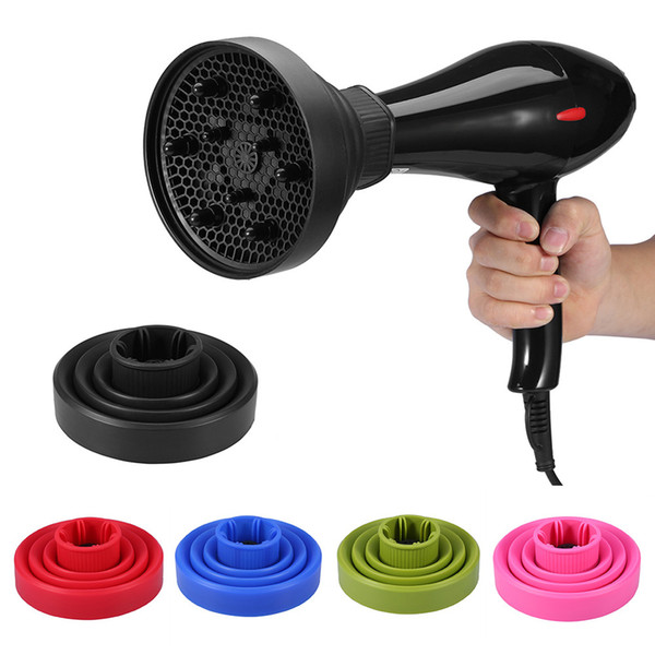 Fashion Hairdryer Diffuser Cover Foldable Silicone Hair Dryer Hood Blower Hairdressing Salon Curly Styling flexible Hair Care