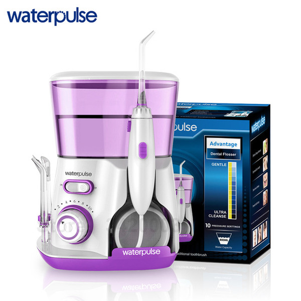 Waterpulse V300R Oral Irrigator Water Flosser With 5 Tips Electric Oral Irrigator Dental Flosser 800ml Capacity Oral Hygiene For Family Care
