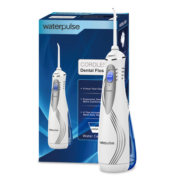 Waterpulse Electric Oral Irrigator Water Flosser Oral Irrigator Mouth Teeth Cleaning Dental Irrigator Portable Water Floss 4 Tips Dental Flo