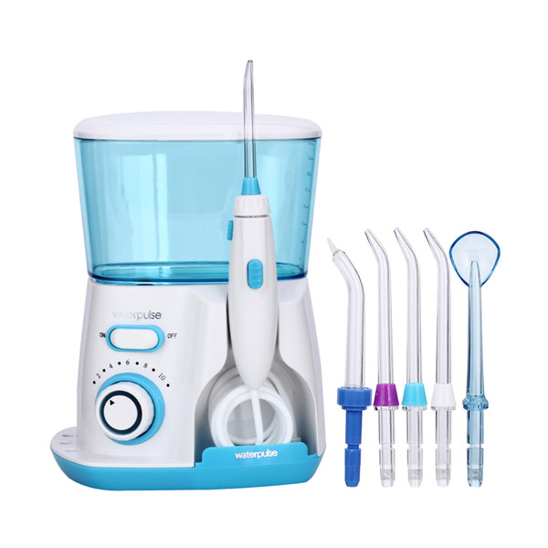 Waterpulse Oral Irrigator Dental Water Flosser Water Floss 5pcs Tips 800ml Oral Hygiene Dental Flosser Water Flossing V300 V300G