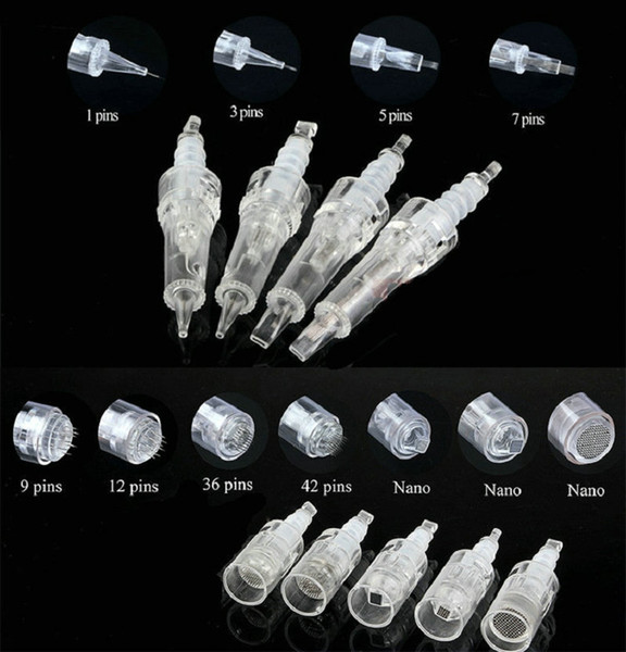 20 Designs 1/3/5/7/9/12/36/42 Needle Cartridge Nano Pin Needles Cartridge for MYM Derma Pen Micro Needle with Screw Port and Card Ports
