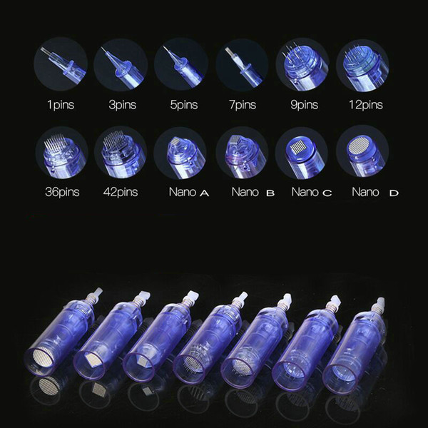 A1 Dr Pen Needle Cartridges 1/3/5/7/9/12/36/42 Nano Needles for Auto Electric DermaPen Micro Needle Cartridge Roller Skin Care Therapy