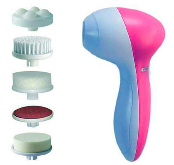 Women 4 In 1 Electric Facial Cleanser Face Skin Care Set Washing Brush Massager Pore Cleaner Deep Clean Remove Cleansing Free
