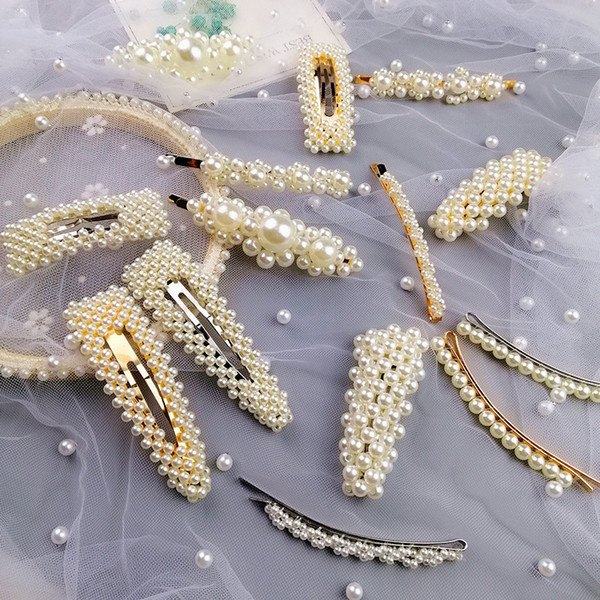 2019 New 10pcs/set Fashion Pearl Hair Clip for Women Elegant Korean Design Pearl Metal Hair Clips Hairpin Hair Styling Accessories