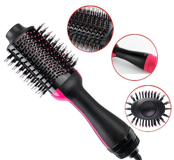 Electric Heating Hair Straightener Curler Pro Salon One Step Dry/Wet Negative Ion Hair Dryer Comb