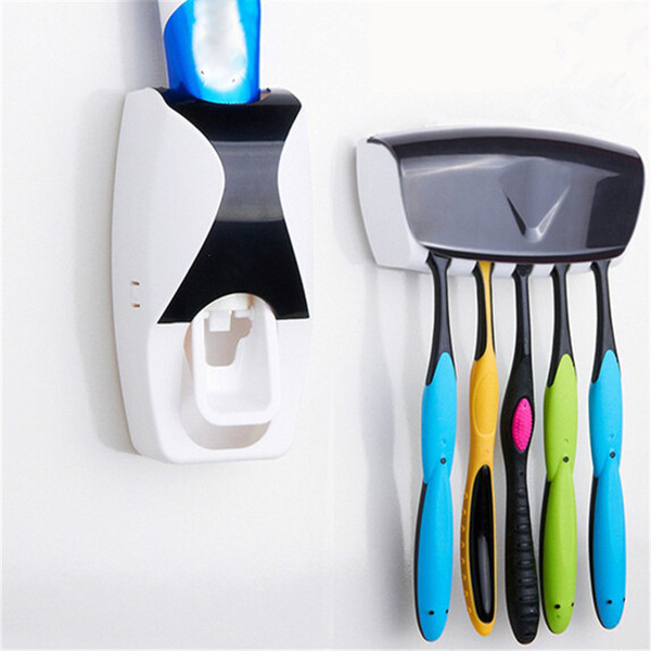 1Set Toothbrush Holder Automatic Toothpaste Dispenser Wall Mount Stand Toothpaste Squeezer Personal Care Appliance Accessories