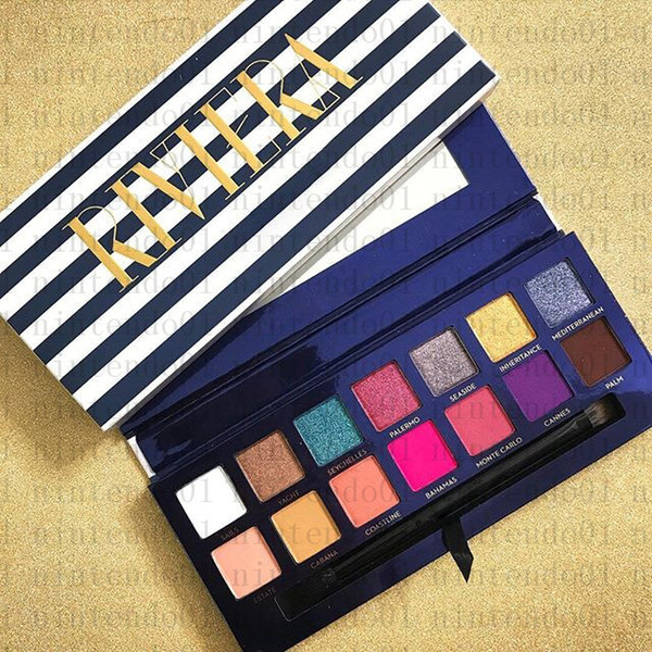 HOT Sell Riviera Eyeshadow Palette 14 colors New pattern RIVIERA eyeshadow Shimmer Matte makeup Makeup beauty palettes Top quality